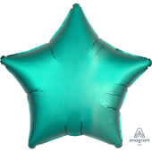 JADE GREEN SATIN STAR gaisa balons 45 СM