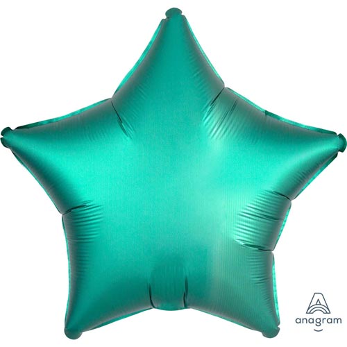 JADE GREEN SATIN STAR gaisa balons 45 СM