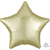 PASTEL YELLOW SATIN STAR gaisa balons 45 СM