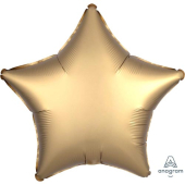 GOLD SATEEN SATIN STAR gaisa balons 45 СM