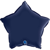 NAVY BLUE SATIN STAR gaisa balons 45 СM