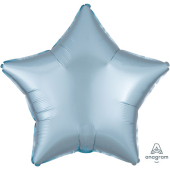 PASTEL BLUE SATIN STAR gaisa balons 45 СM