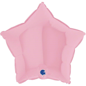 MATTE PINK STAR gaisa balons 45 СM