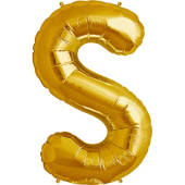 Zelta folija balons burts S 86  cm