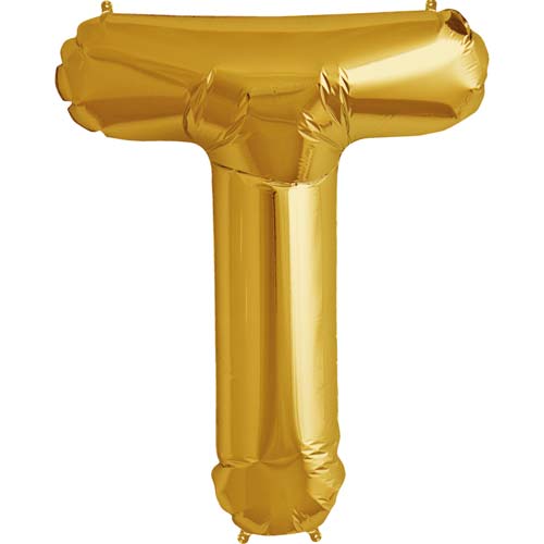 Zelta folija balons burts T 86  cm