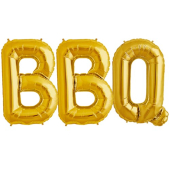 Zelta folija balons BBQ 86  cm