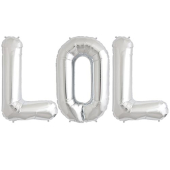 Sudraba folija balons LOL 86  cm