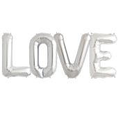 Sudraba folija balons LOVE 86  cm