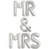 Sudraba folija balons MR&MRS 86  cm