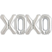 Sudraba folija balons XOXO 86  cm