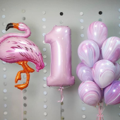 Rozā flamingo pušķis