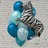 Balonu kompozīcija "Teal Zebra"