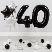 40-летний юбилей черный серебряный мини-пакет