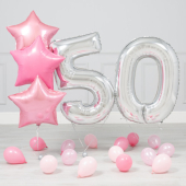 50-летний юбилей Розово-серебряный мини-пакет