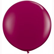 LATEKSA BALONS BEZ APDRUKAS Ø 90 cm JEWEL SPARKLING BURGUNDY