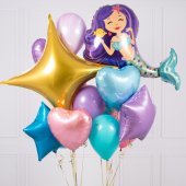 "Mermaid Crazy" КОМПОЗИЦИЯ ИЗ ВОЗДУШНЫХ ШАРОВ