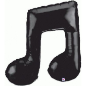 Jumbo Black Double Music Note ФОЛЬГА ВОЗДУШНЫЙ ШАР