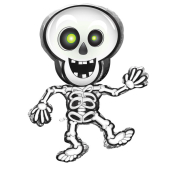 Dancing Skeleton Halloween ФОЛЬГА ВОЗДУШНЫЙ ШАР 74 CM