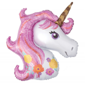 Jumbo Sparkly Unicorn Head folijas balons 74...