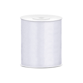 Satin Ribbon, white, 100mm/25m (1 pc. / 25 lm)
