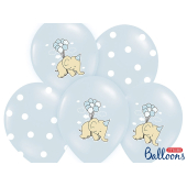 Balloons 30cm, Elephant, Pastel Baby Blue Mix (1 pkt / 50 pc.)