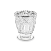 Sveču turētājs, sudrabs, 8 cm (1 gab. / 4 gab.)