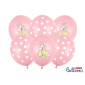 Balloons 30cm, Elephant, Pastel Pink Mix (1 pkt / 6 pc.)