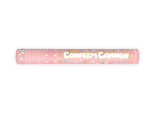 Confetti cannon with circles, 40cm