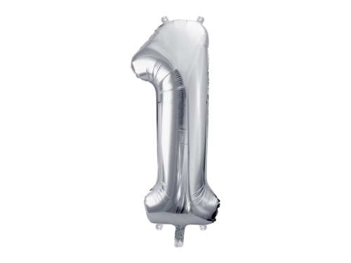 Folijas balonu numurs '' 1 '', 86cm, sudrabs