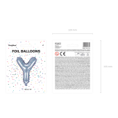 Folija balona burts &quot;Y&quot;, 35 cm, hologrāfisks