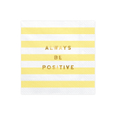 Салфетки Yummy - Always be Positive, светло-желтые, 33x33см (1 упаковка / 20 шт.)
