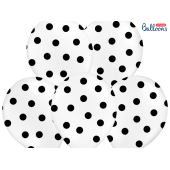 Balloons 30cm, Dots, Pastel Pure White (1 pkt / 6 pc.)