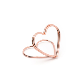 Place card holders Hearts, rose gold, 2.5 cm (1 pkt / 10 pc.)