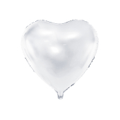 Balona balons ar foliju, 61 cm, balts