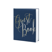 Guest Book, 20x24.5cm, navy blue, 22 pages