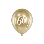 Глянцевые воздушные шары 30 см, 60, золото (1 pkt / 6 шт.)