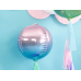 Ombre bumbiņa ar balonu, violeta un zila, 35cm