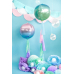 Ombre bumbiņa ar balonu, violeta un zila, 35cm