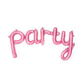 Foil Balloon Party, 80x40cm, pink