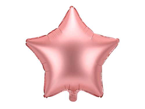 Folija balons Star, 48cm, rozā zelts