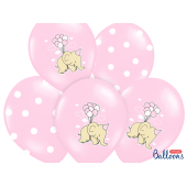 Balloons 30cm, Elephant, Pastel Pink Mix (1 pkt / 50 pc.)