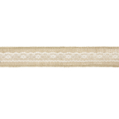 Jute tape with lace, 5x500cm
