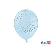 Balloons 30cm, Dots, Pastel Baby Blue (1 pkt / 50 pc.)