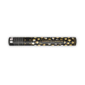 Confetti cannon with stars, gold, 40cm