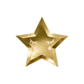 Plāksnes Little Star - Zelta zvaigzne, 27 cm (1 gab. / 6 gab.)