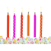 Birthday candles Colourful, mix, 6.5cm (1 pkt / 6 pc.)