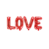 Foil Balloon Love, 75x35cm, red