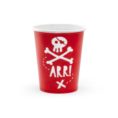 Чашки Pirates Party, красные, 220мл (1 шт. / 6 шт.)