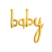 Foil balloon Baby, gold, 75x30cm