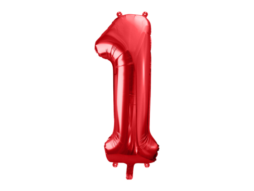 Folijas balons numurs '' 1 '', 86cm, sarkans